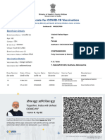 Certificate For COVID-19 Vaccination: Beneficiary Details