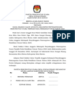 Berita Acara Hasil Seleksi Calon Anggota KPPS Terpilih Kab. Musi Rawas Sungai Pinang