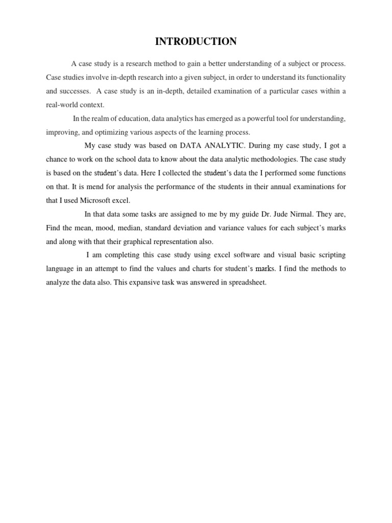 Case study report download free pdf microsoft excel analytics