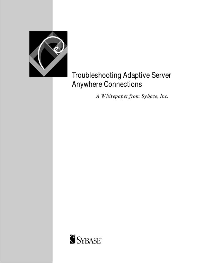 Sybase connectiontroubleshooting v2 pdf ip address port computer