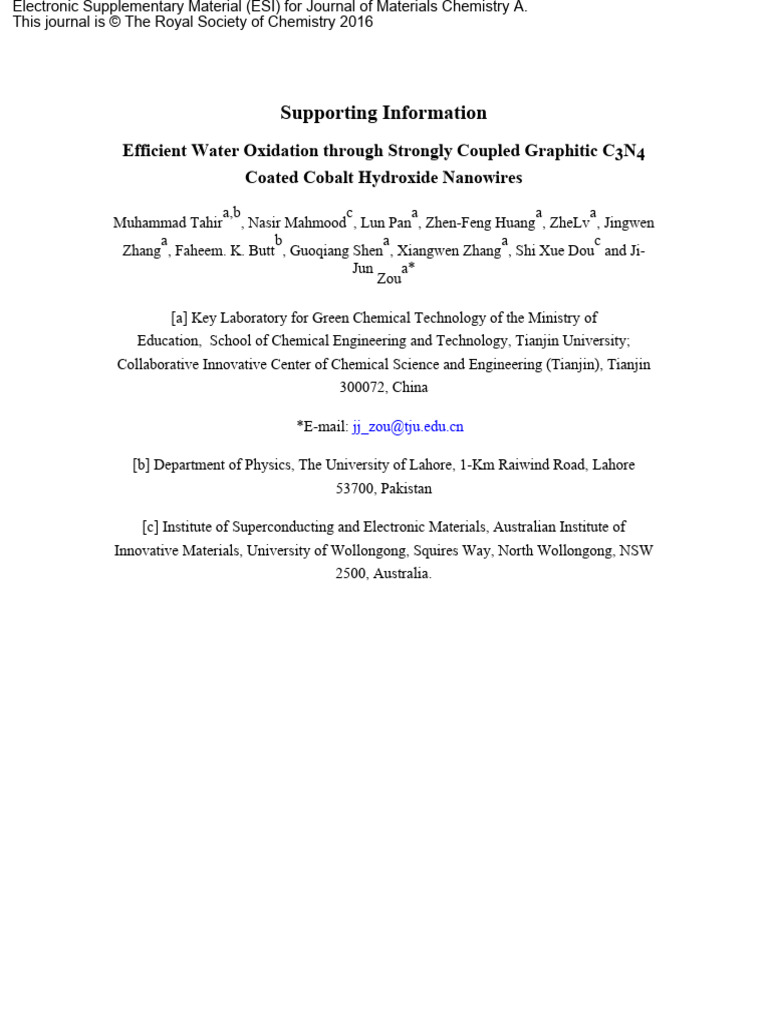 Paper Supporting Information | PDF | Physical Sciences | Chemistry