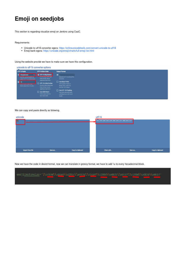 Visualizing Emojis in Jenkins CaaC | PDF | Computers