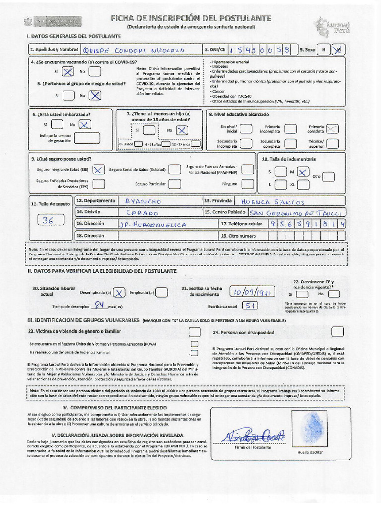 RENIEC0004 | PDF