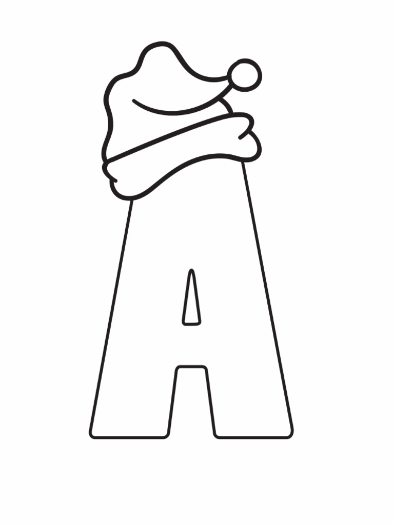 Printable Christmas Bubble Letter A 1 | PDF