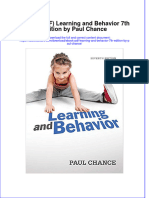 Full Download Ebook PDF Learning and Behavior 7th Edition by Paul Chance PDF