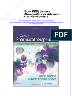 Full Download Ebook PDF Lehnes Pharmacotherapeutics For Advanced Practice Providers PDF