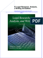 Full Download Ebook PDF Legal Research Analysis and Writing 3rd Edition PDF