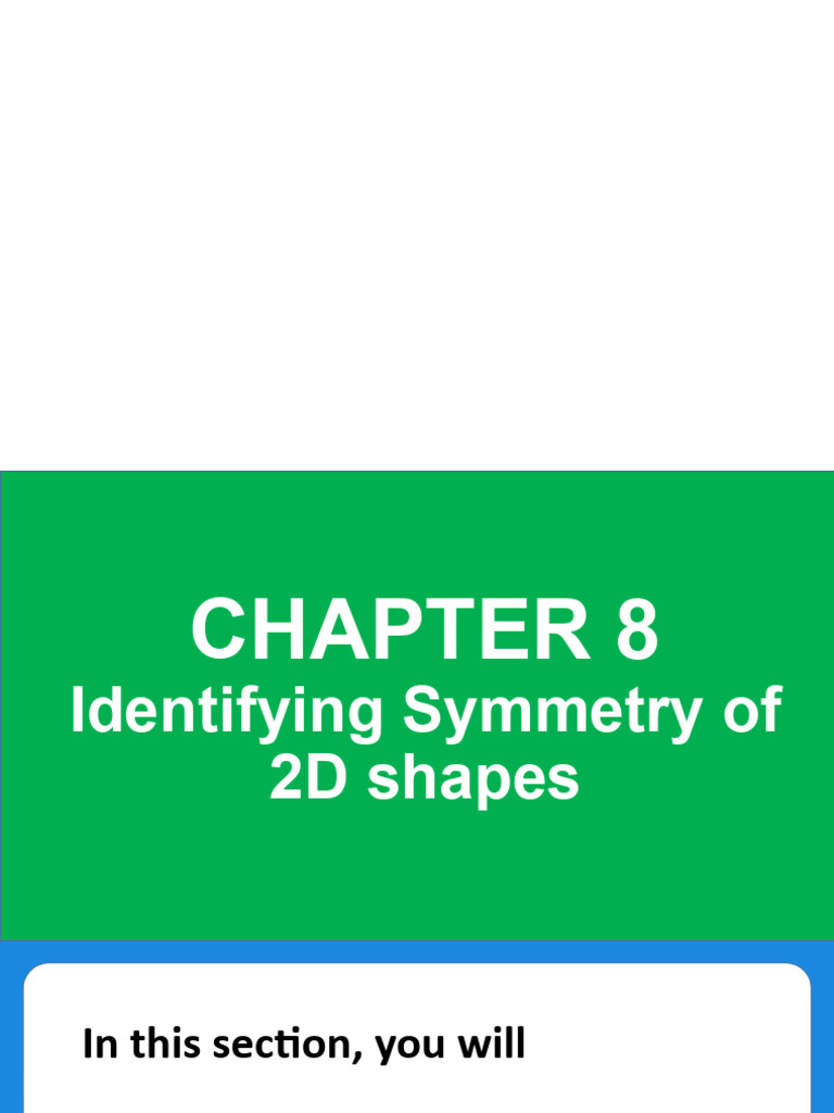 Grade 6 C8, 8.1 Identifying Symmetry of 2D Shapes | PDF | Symmetry | Shape