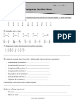 Comparer Des Fractions cm2 Exercices Corriges