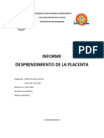 Desprendimiento de La Placenta - Inf.