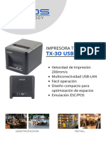 Impresora Térmica Tx-3o Usb Ethernet