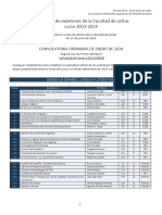 Examenes Primer Semestre Curso 2023-2024 - Convocatoria Ordinaria Enero 2023