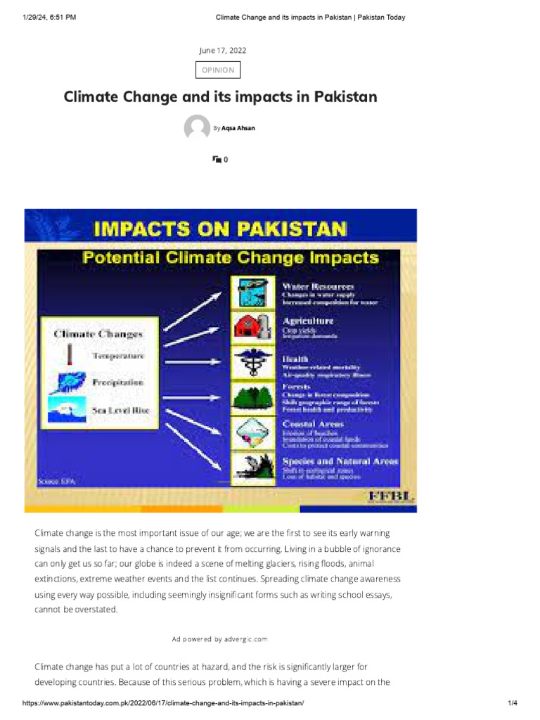 Climate Change and Its Impacts in Im | PDF | Climate Change | Climate ...