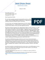 Letter To Daniel Werfel Commissioner, Internal Revenue Service