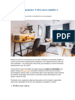 Apartamento Pequeno - 6 Dicas para Ampliar o Espaço