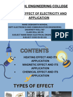 Asansol Engineering College Asansol Engineering College: Topic:-Effect of Electricity and Application