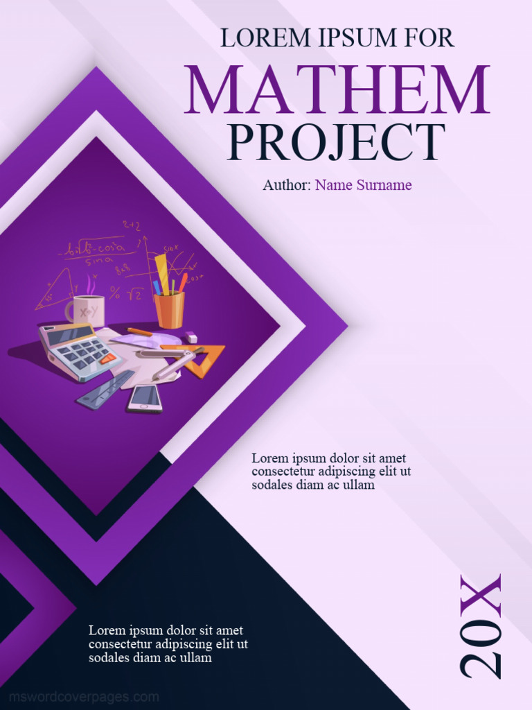 Mathematics Project Front Page Design 3 | PDF