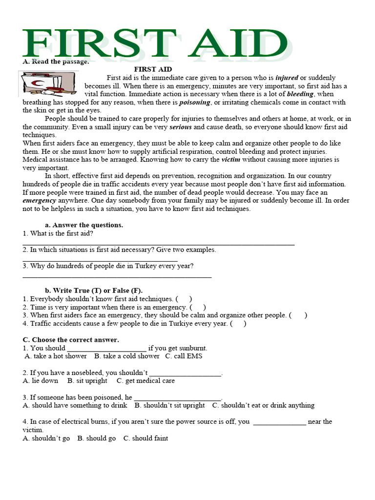 First Aid Activities Promoting Classroom Dynamics Group Form 11510 PDF
