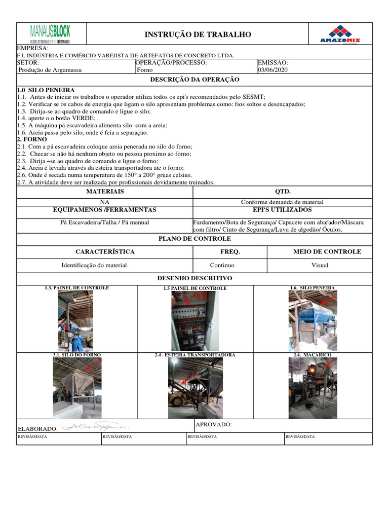 Instrução de Trabalho - Forno PDF | PDF