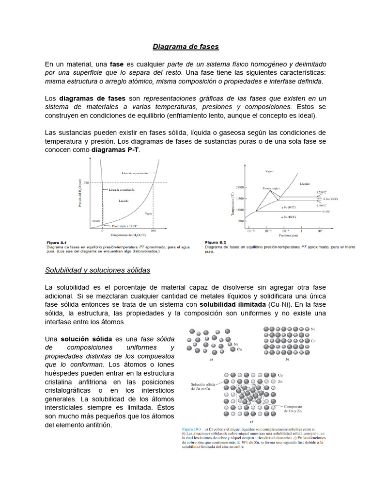 Diagramas de Fases en Materiales | PDF | Fase (materia) | Diagrama de fases