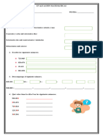 Evaluación Matemáticas Numeración