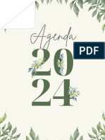Agenda 2024 Delicada Floral Verde