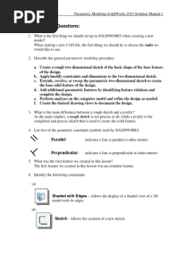 Parametric Modeling With SOLIDWORKS 2023 Solution Manual