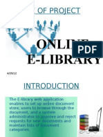 Title of Project: Online E-Library