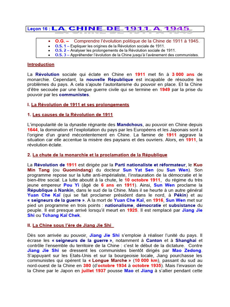  volution De La Chine 1911 1945 PDF