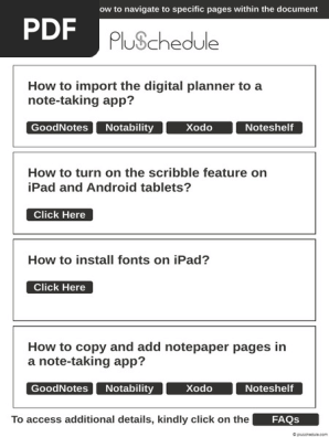 Instructions- Digital Planner