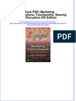 Full Download Ebook PDF Marketing Communications Touchpoints Sharing and Disruption 8th Edition PDF