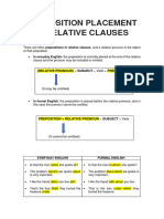 Preposition Placement in Relative Clauses