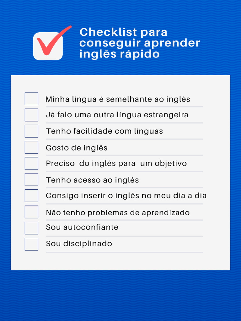 Checklist para aprender inglês | PDF