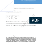 Efecto de Las Variables Fisicoquímicas en La Comunidad de Coleópteros Acuáticos en Un Humedal Costero, Lima, Perú.