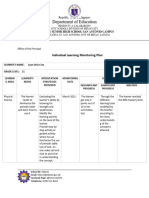 Individual Learning Monitoring Plan