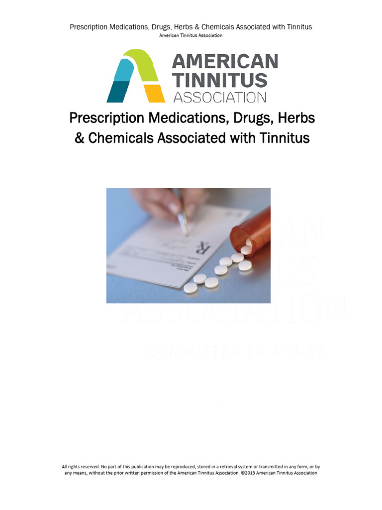 Tinnitus: Medications and Chemicals Guide | PDF | Medical Prescription ...