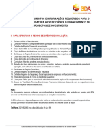 Checklist Doc Necessario Candidatura Ao Credito BDA 14092018