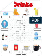 Drinks Word Search Write The Words