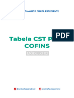 Tabela CST PIS e COFINS