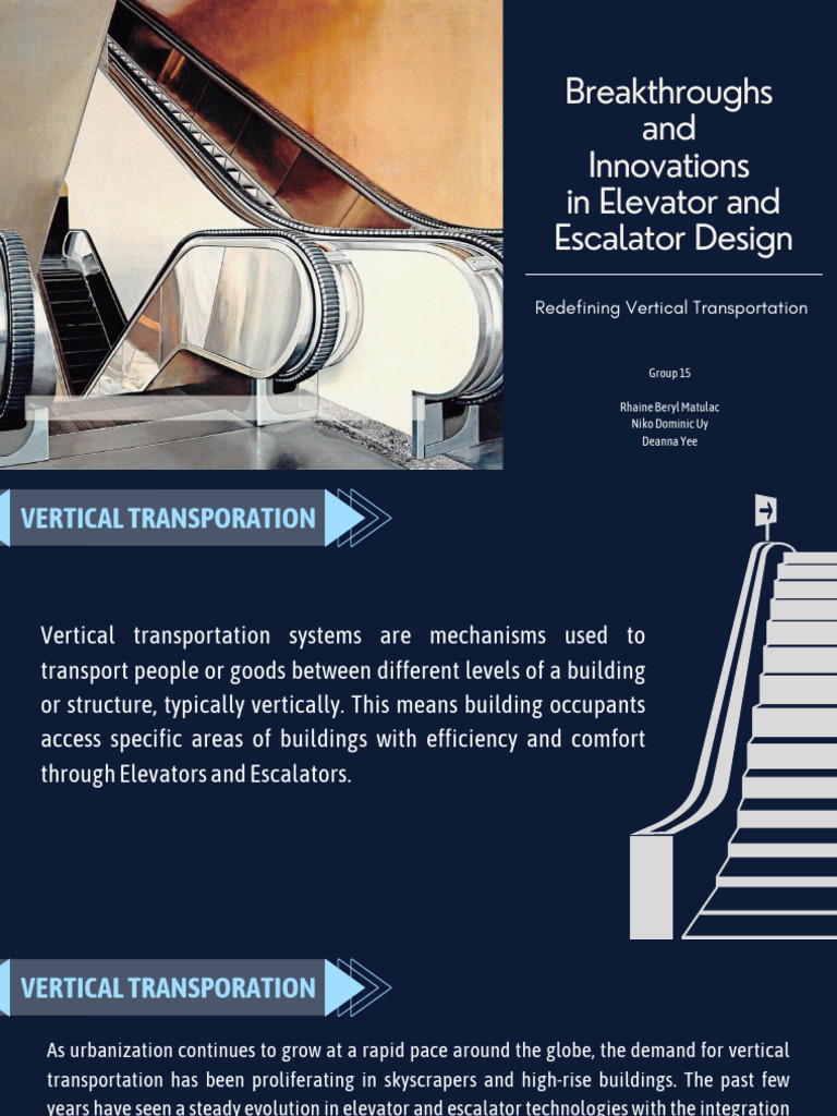 Innovations in Elevators and Escalators | PDF | Computers | Technology ...