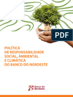 Política de Responsabilidade Social, Ambiental e Climática Do Banco Do Nordeste