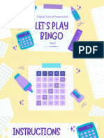 Yellow Purple Playful Illustrative Bingo Game Presentation