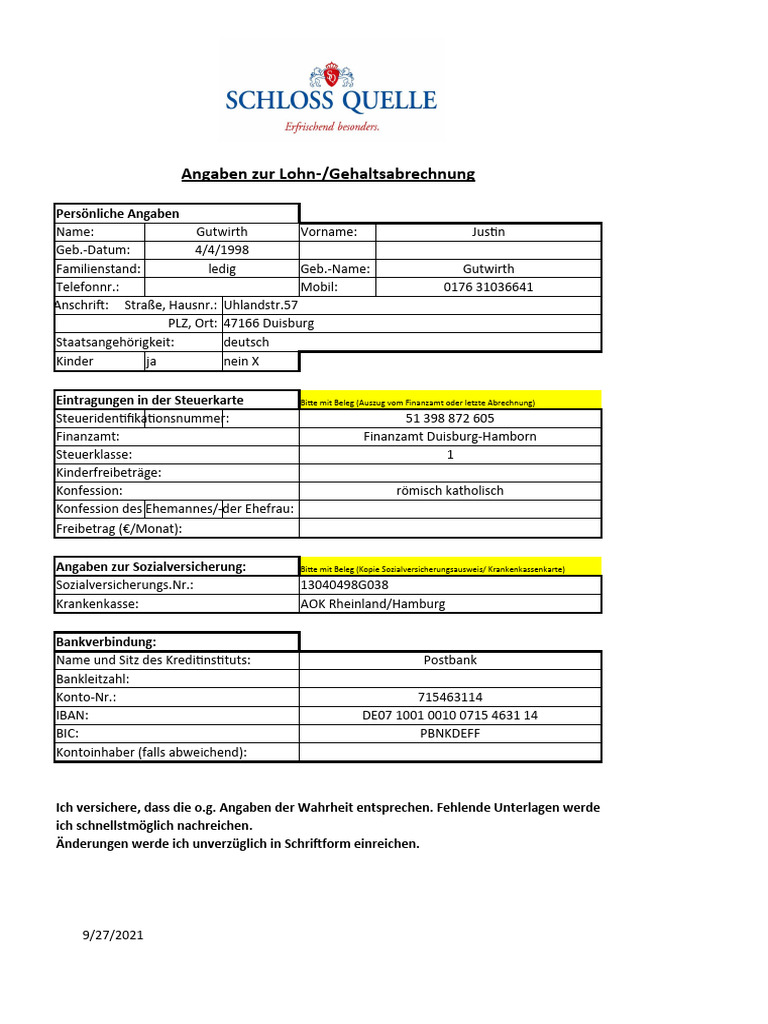 Lohnkonto Vorlage, image size:768x1024