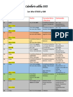 Calendario Salidas GTASS-GM 1er Año 2023