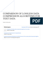 Comparison of Lossless Data Compression Algorithms