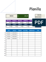 Planilla de Riesgo Binarias