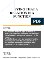 Verifying That A Relation Is A Function