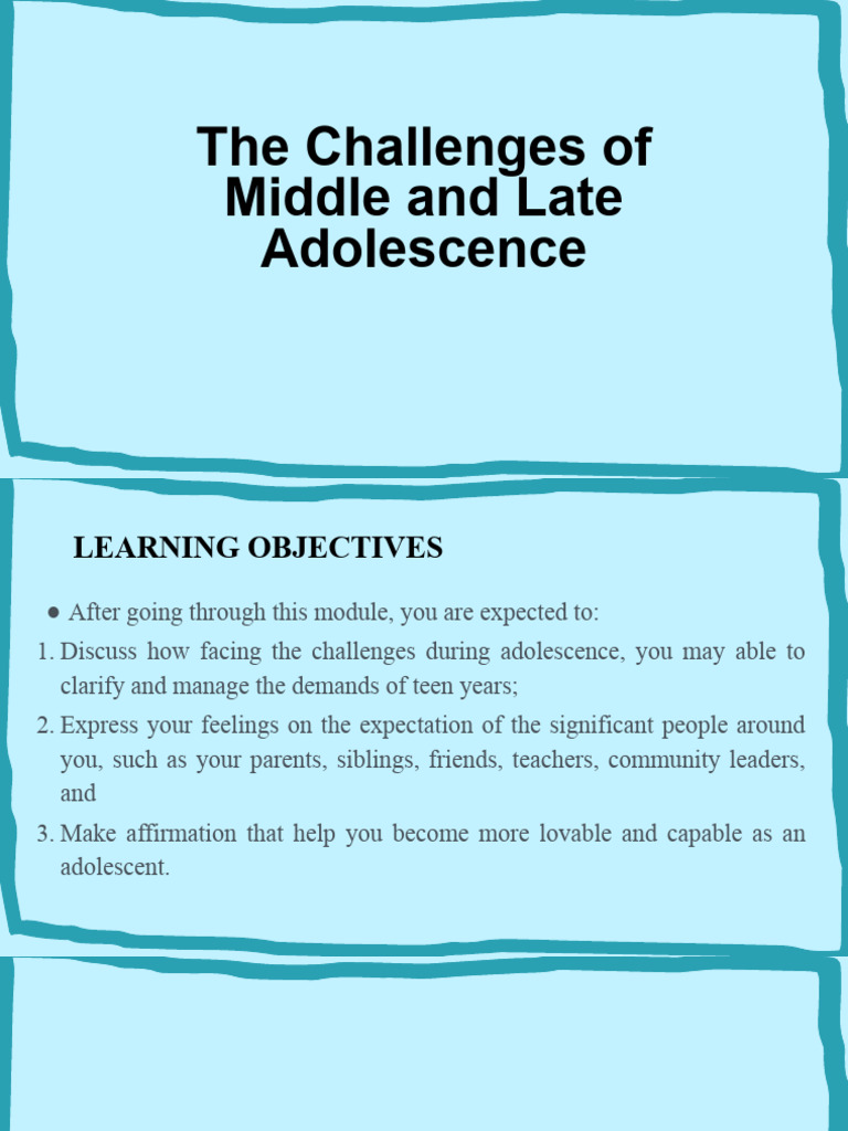Navigating Adolescent Challenges | PDF | Adolescence | Behavior