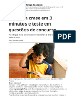 Aprenda Crase em 3 Minutos e Teste em Questoes de Concurso