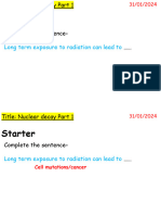 Starter: Long Term Exposure To Radiation Can Lead To